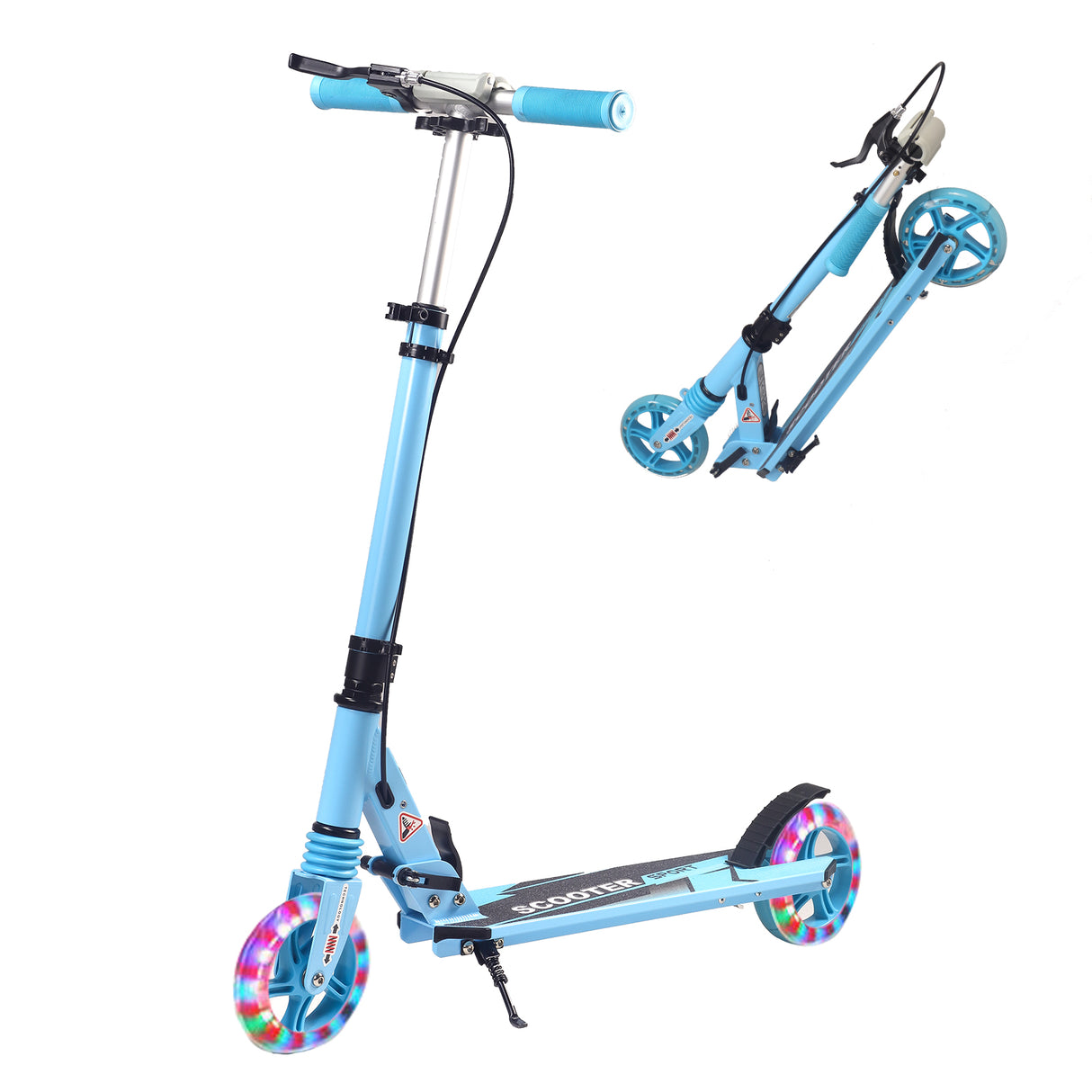 Children's Kick Scooter | Adjustable Foldable Hand Brake Flash Wheels - C145SL