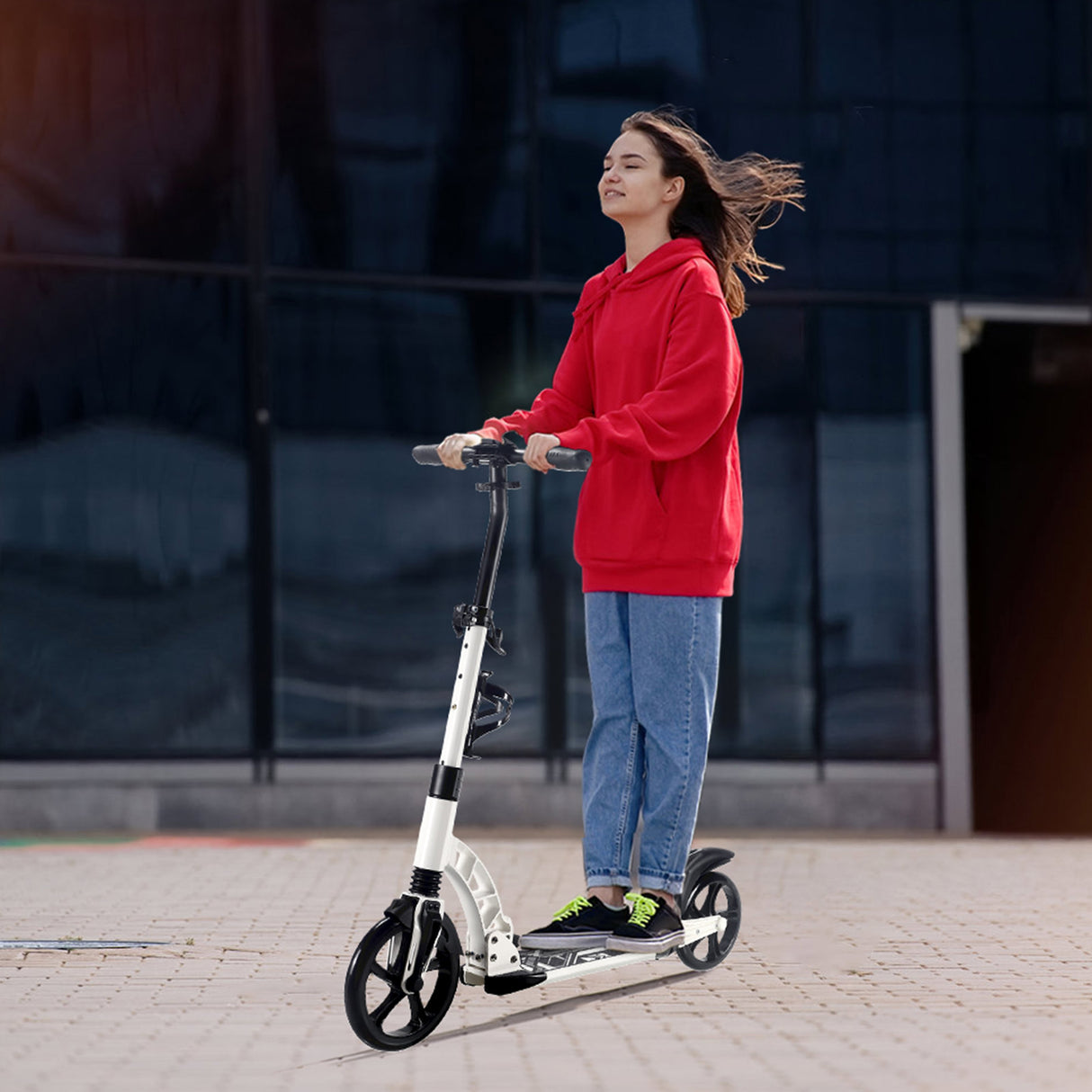 Kick Scooter with Large Wheel | Adjustable Foldable Lightweight Adult - A301