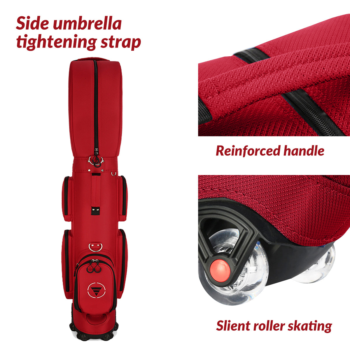 Golf Clubs Bag with Wheels | Waterproof Lightweight - QB069