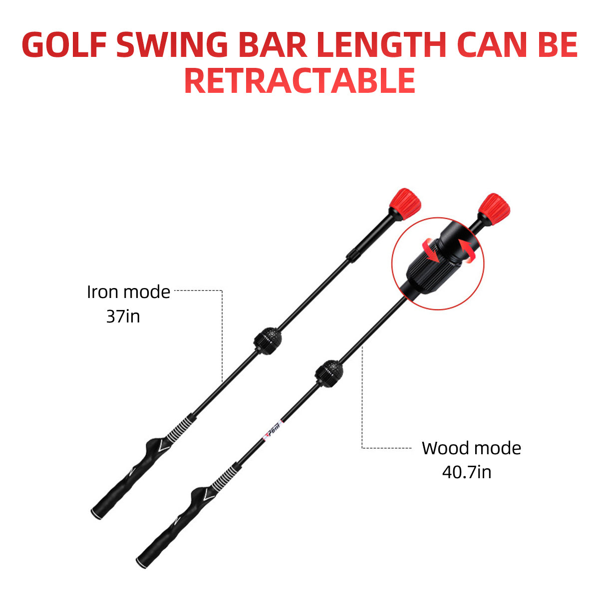 Golf Swing Training Aid | Golf Practice Stick Right Handed Adjustable - HGB016