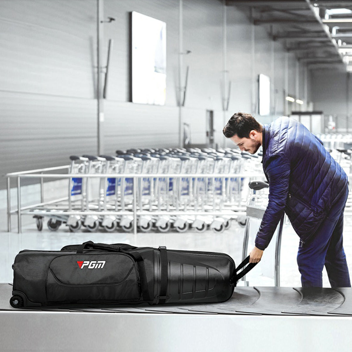 Golf Clubs Bag Protective Cover | Aircraft checked Air consignment | Waterproof Wheels - HKB014