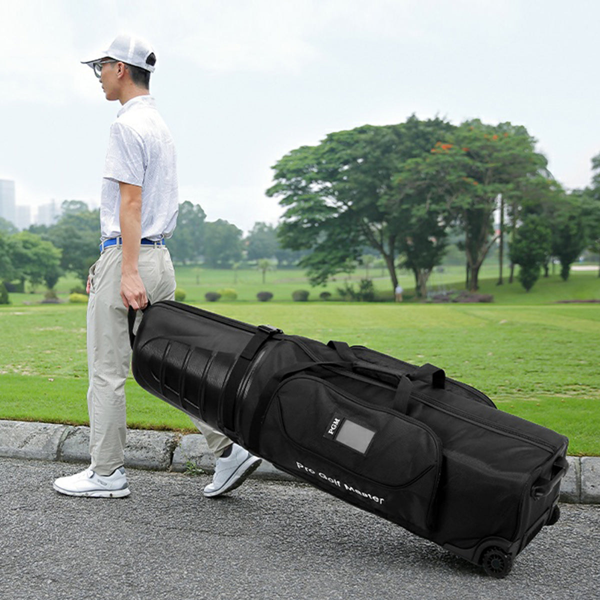 Golf Clubs Bag Protective Cover | Aircraft checked Air consignment | Waterproof Wheels - HKB014
