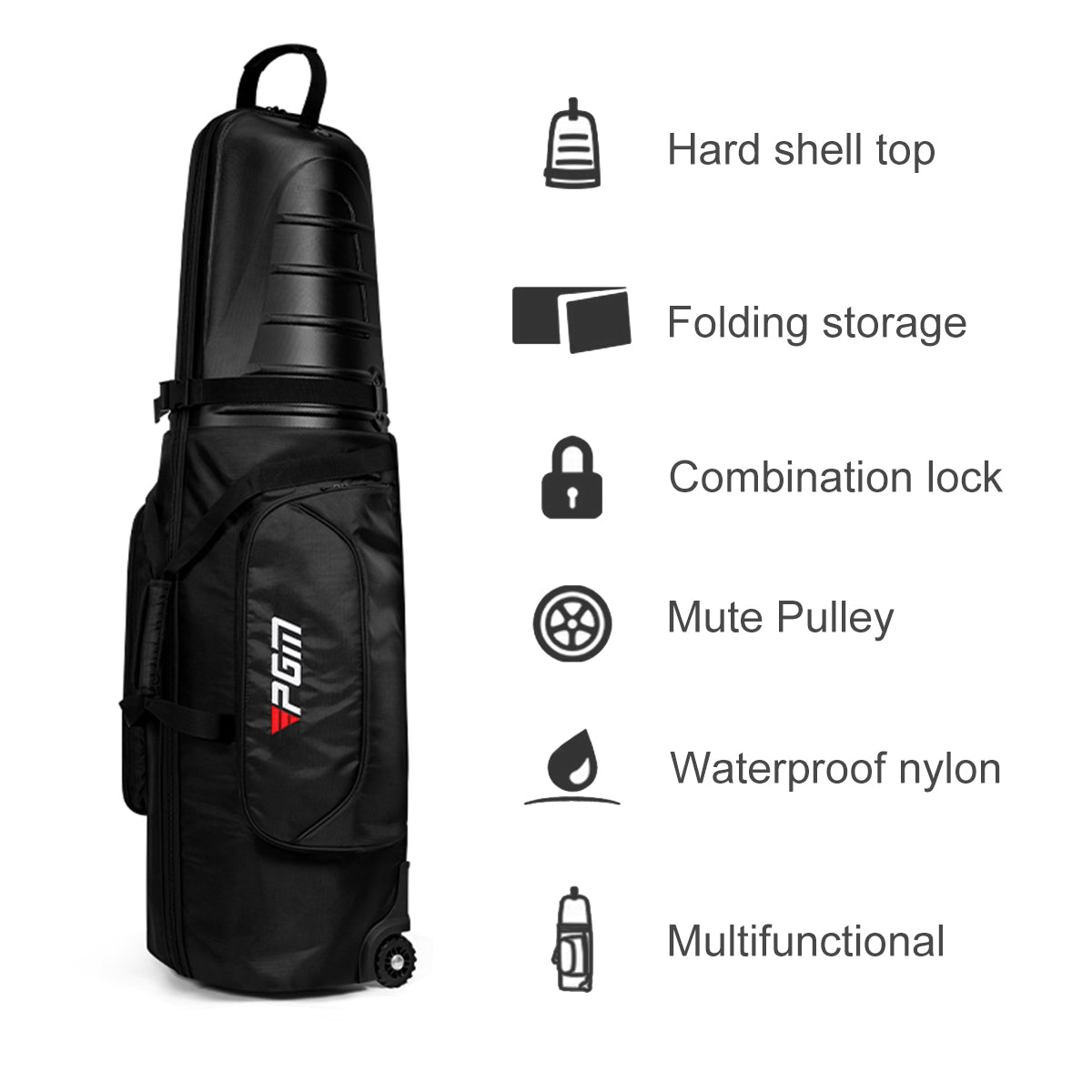 Golf Clubs Bag Protective Cover | Aircraft checked Air consignment | Waterproof Wheels - HKB014