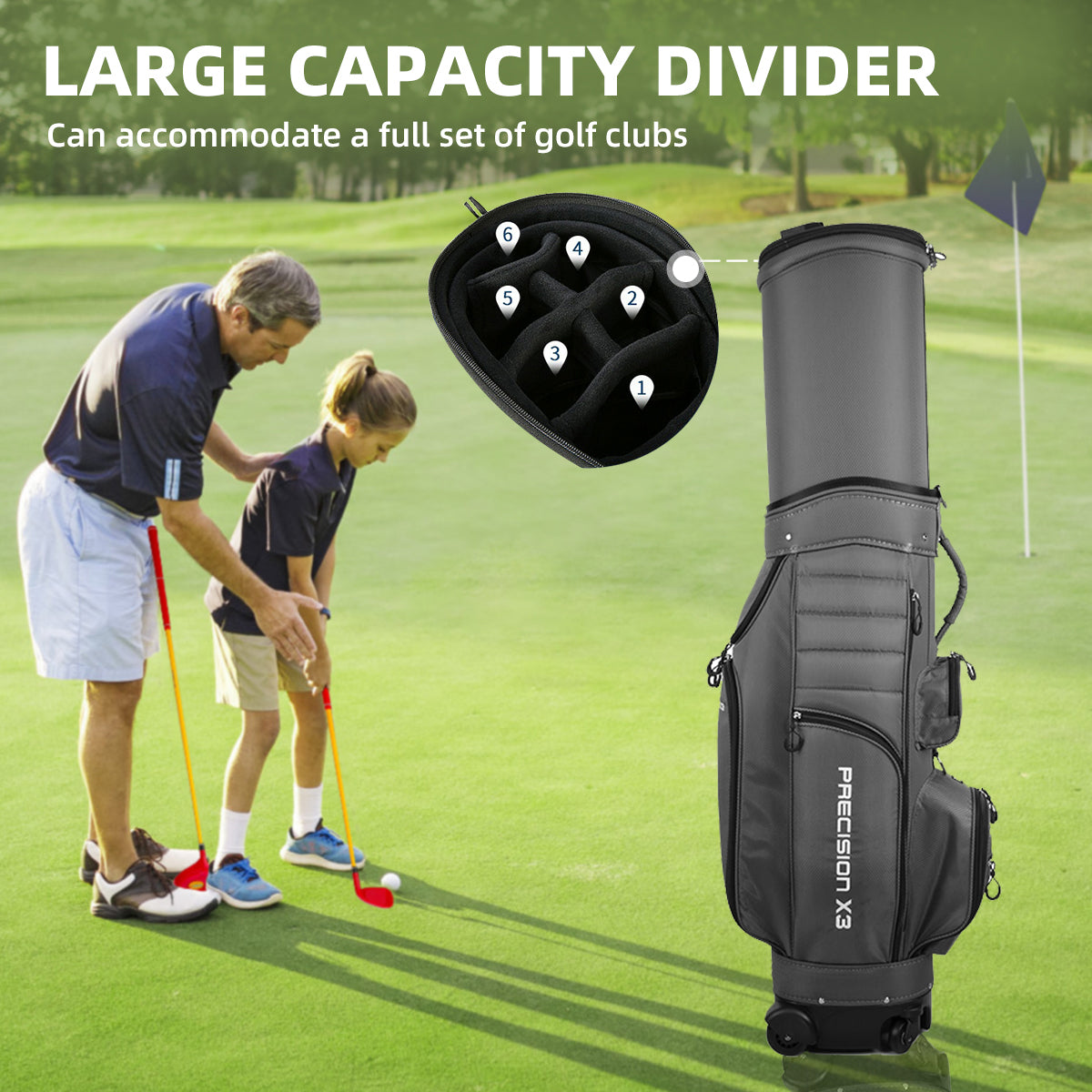 Golf Clubs Bag | Air Consignment Checked Bag Wheeled - QB062