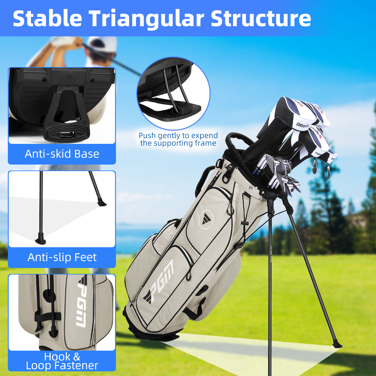 Golf Clubs Bag | Stand Golf Bag with Bracket Ultralight Waterproof - QB119