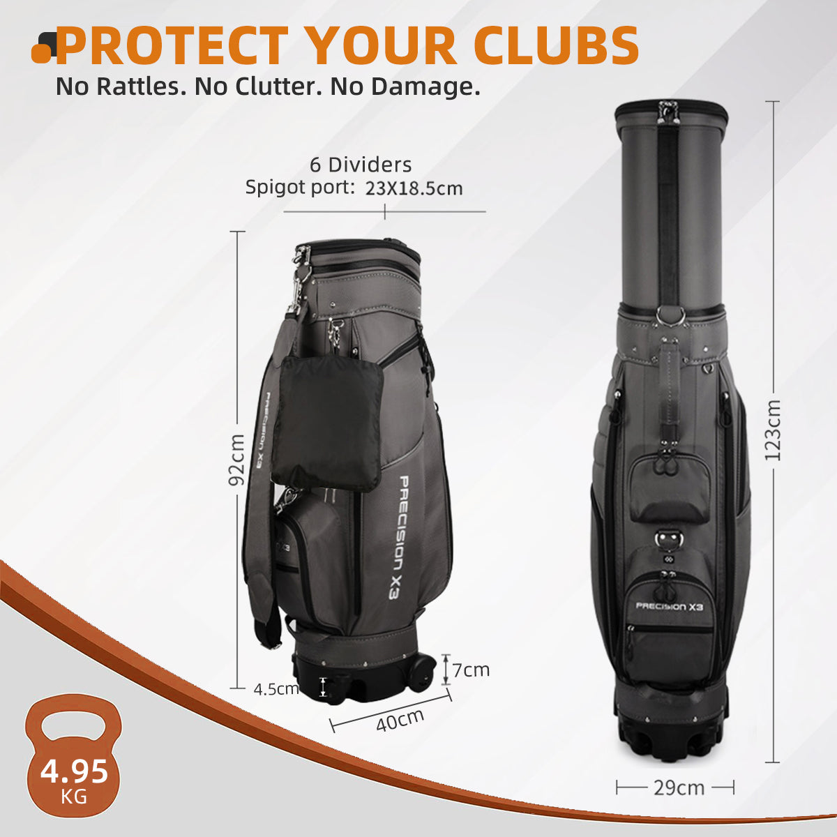 Golf Clubs Bag | Air Consignment Checked Bag Wheeled - QB062