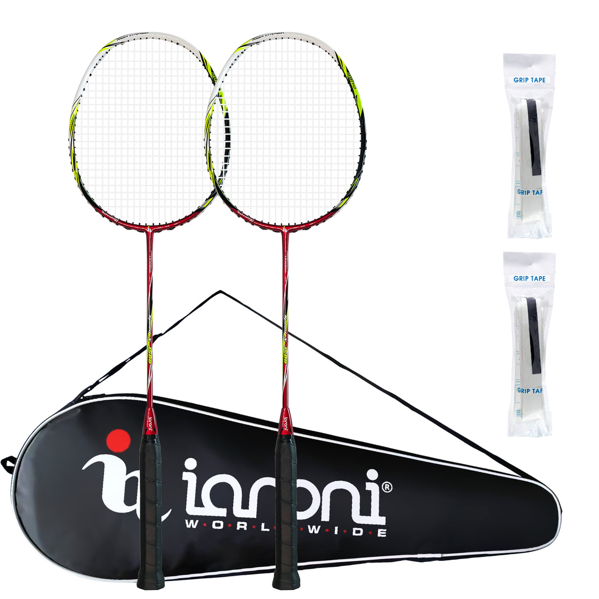Badminton Rackets Set | Adults Carbon Pre-Strung Speed X1500