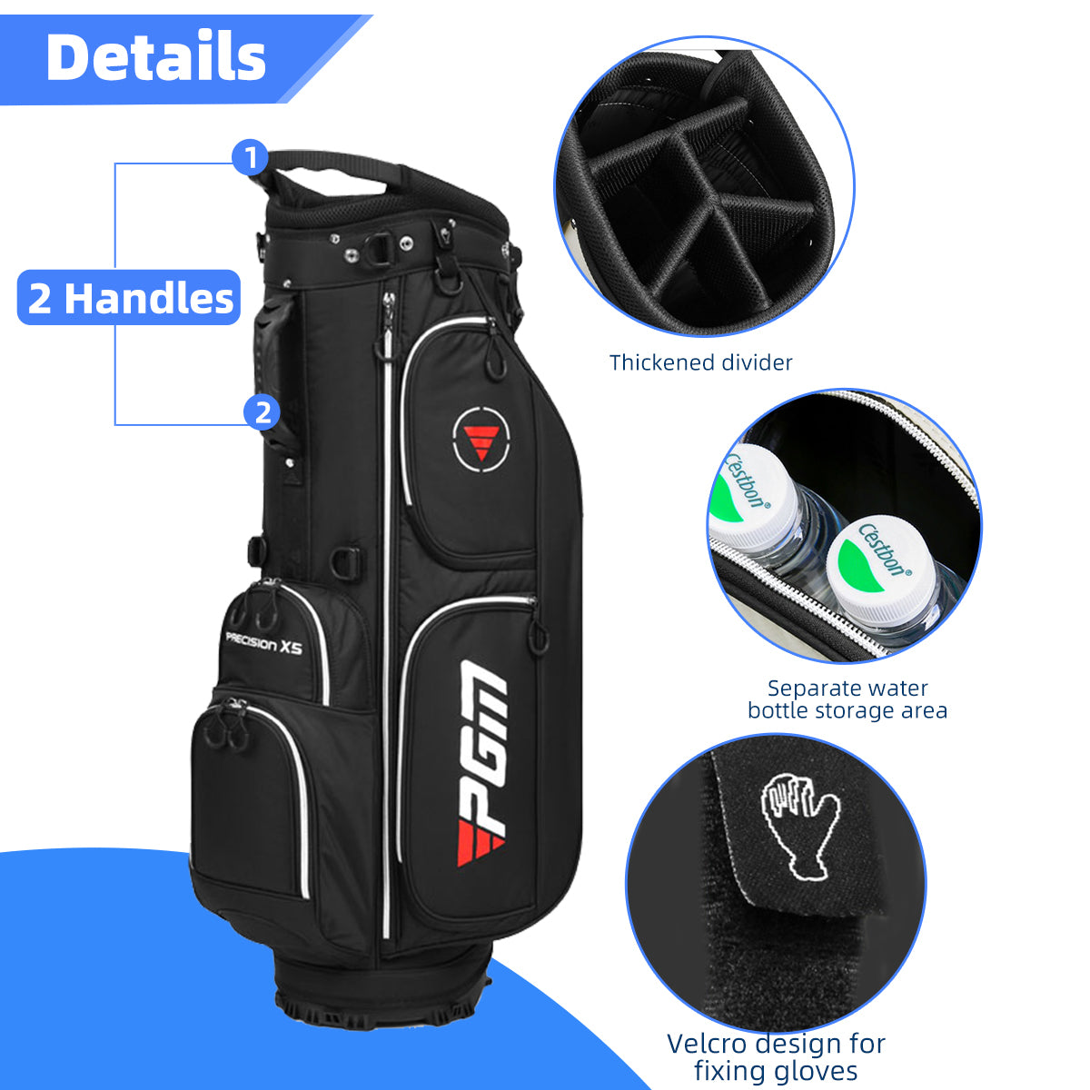 Golf Clubs Bag | Stand Golf Bag with Bracket Ultralight Waterproof - QB119