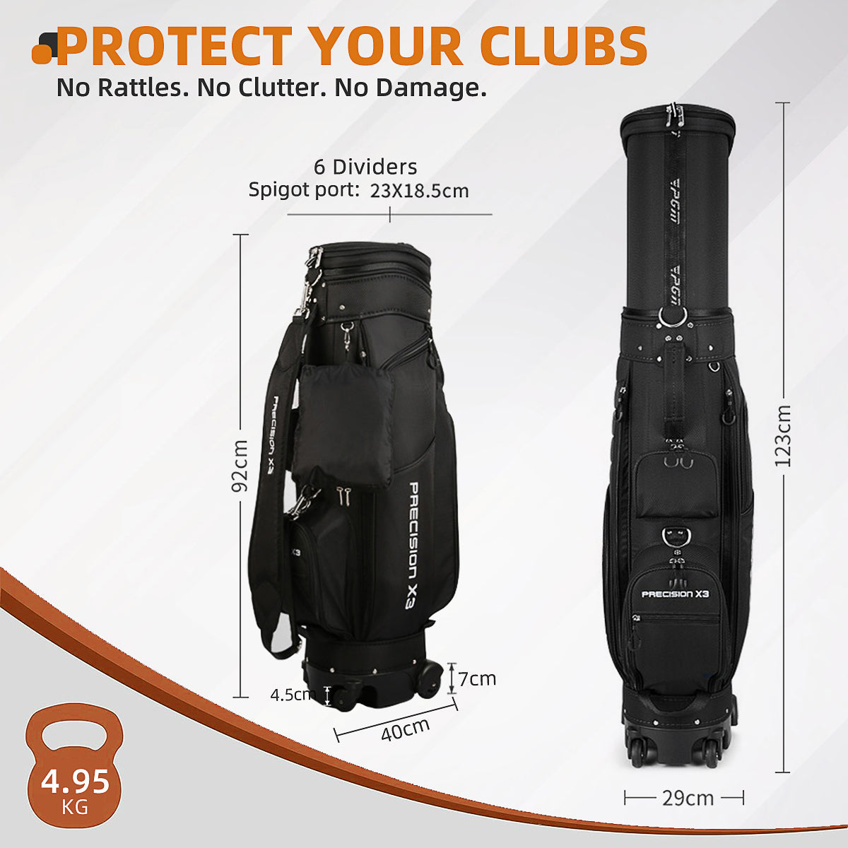 Golf Clubs Bag | Air Consignment Checked Bag Wheeled - QB062