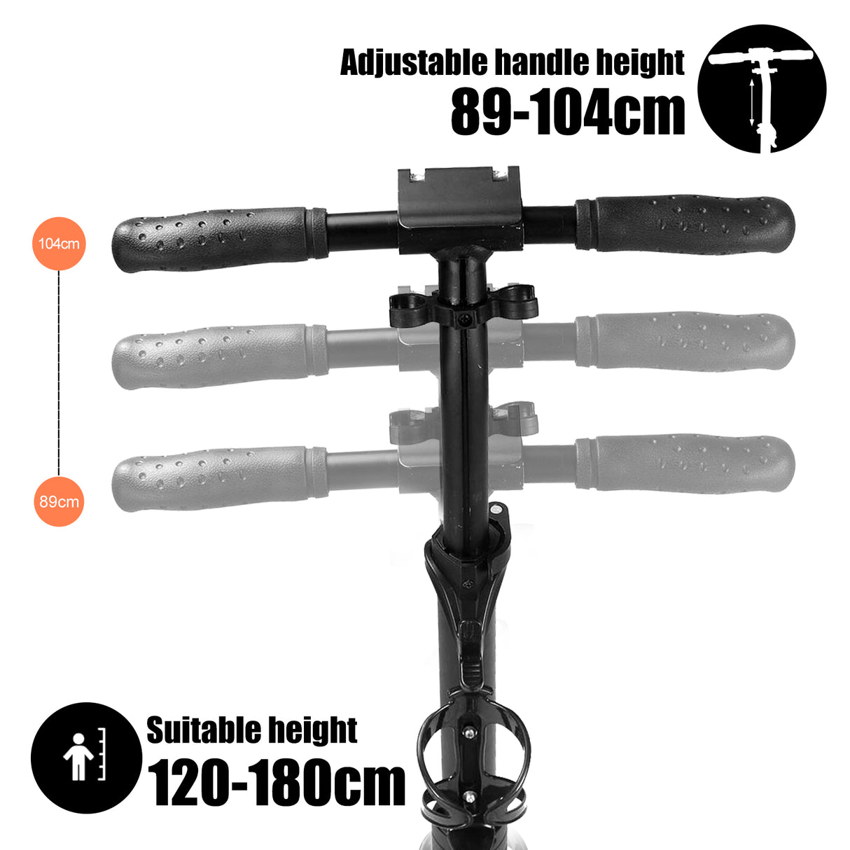 Kick Scooter with Large Wheel | Adjustable Foldable Lightweight Adult - A301