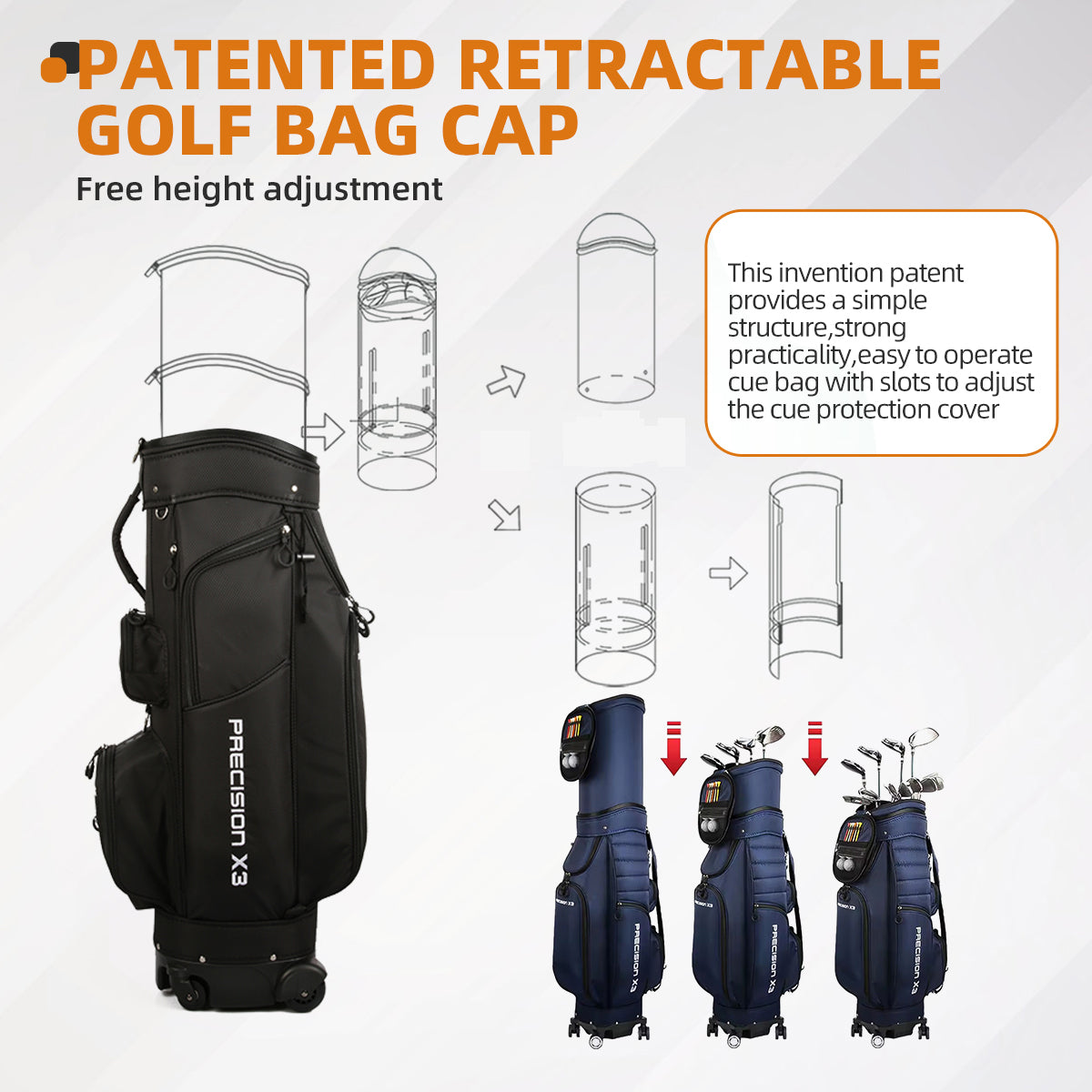 Golf Clubs Bag | Air Consignment Checked Bag Wheeled - QB062