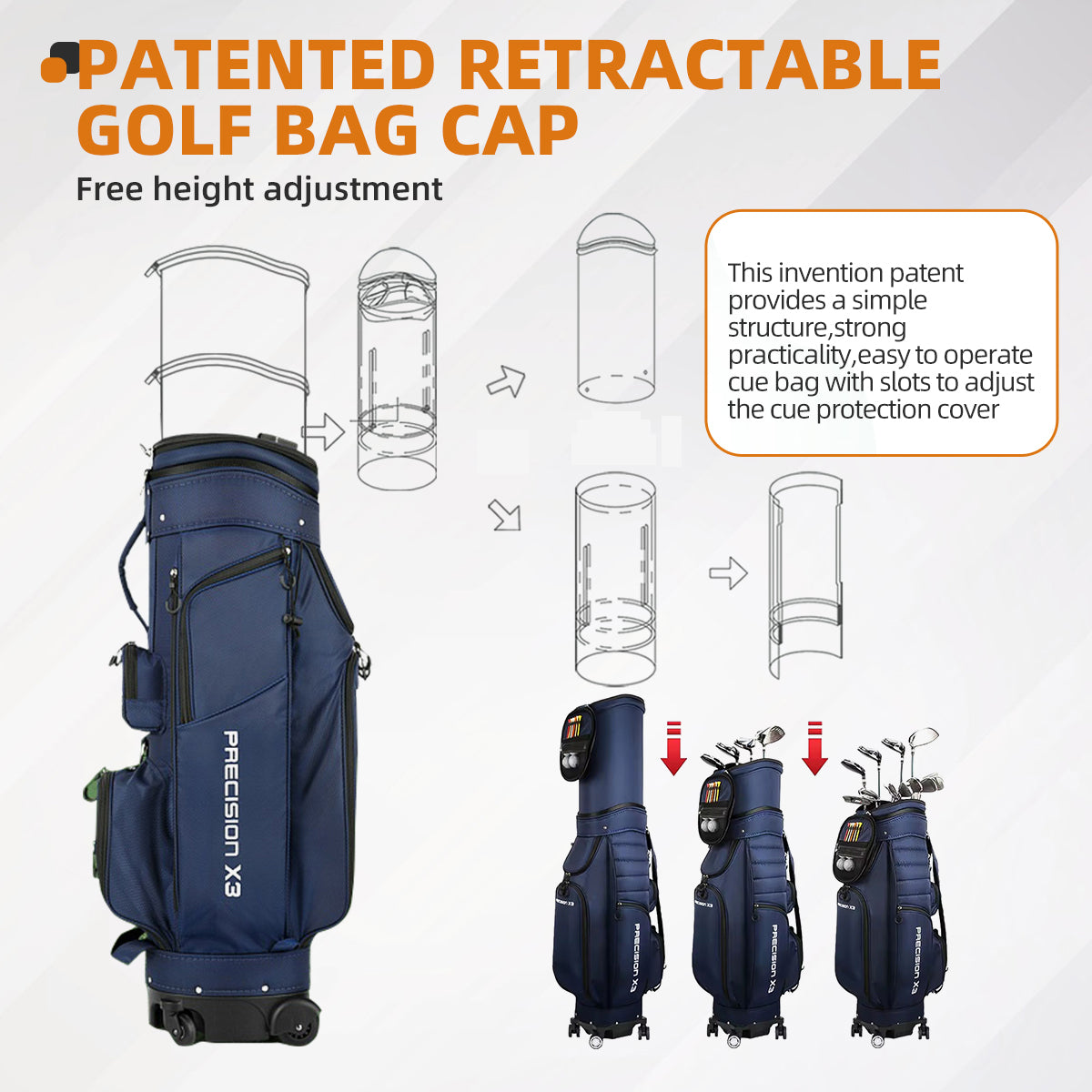 Golf Clubs Bag | Air Consignment Checked Bag Wheeled - QB062