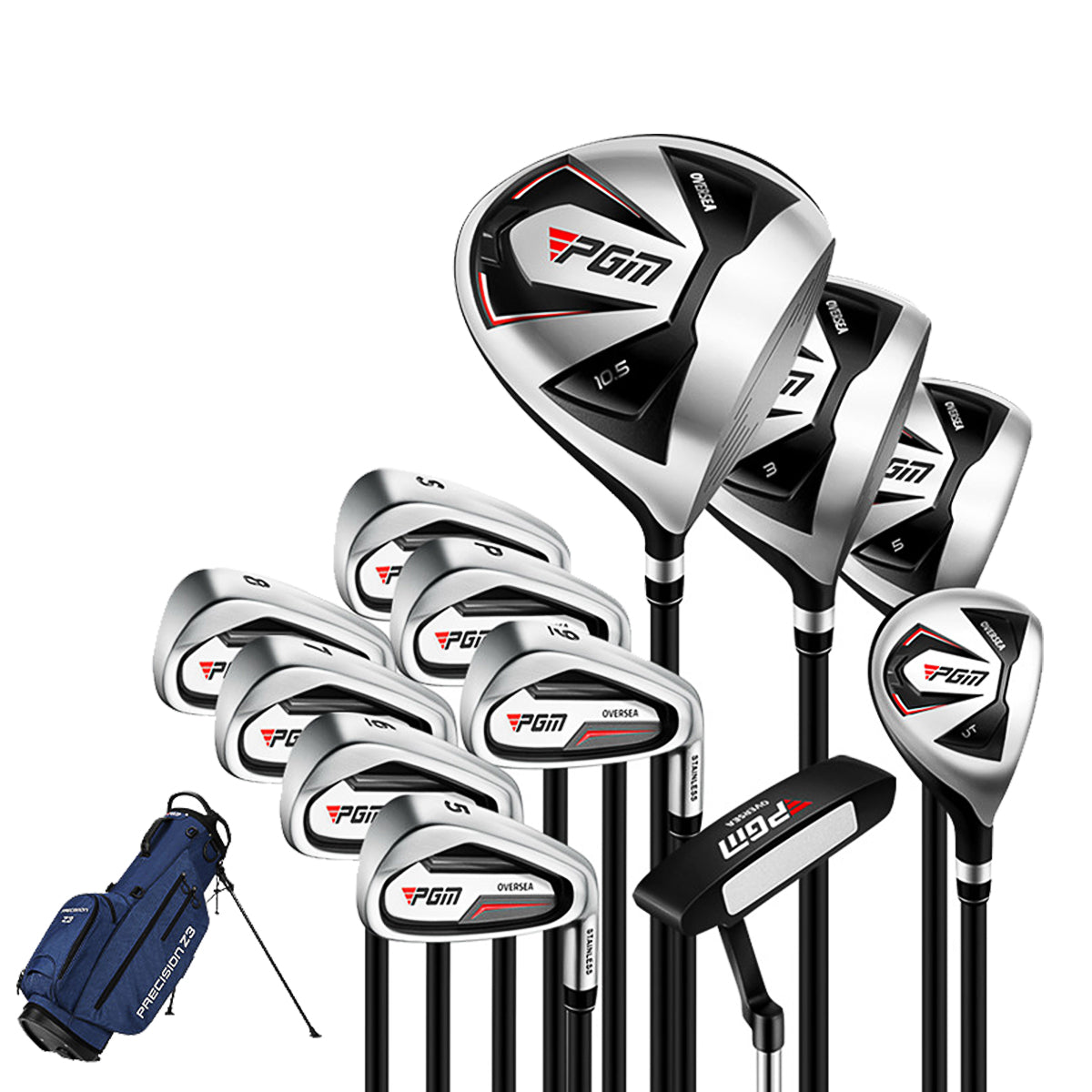 Men’s 12pc Golf Club Set with Bag + FREE 12 Golf Balls | Right Hand Graphite MTG051