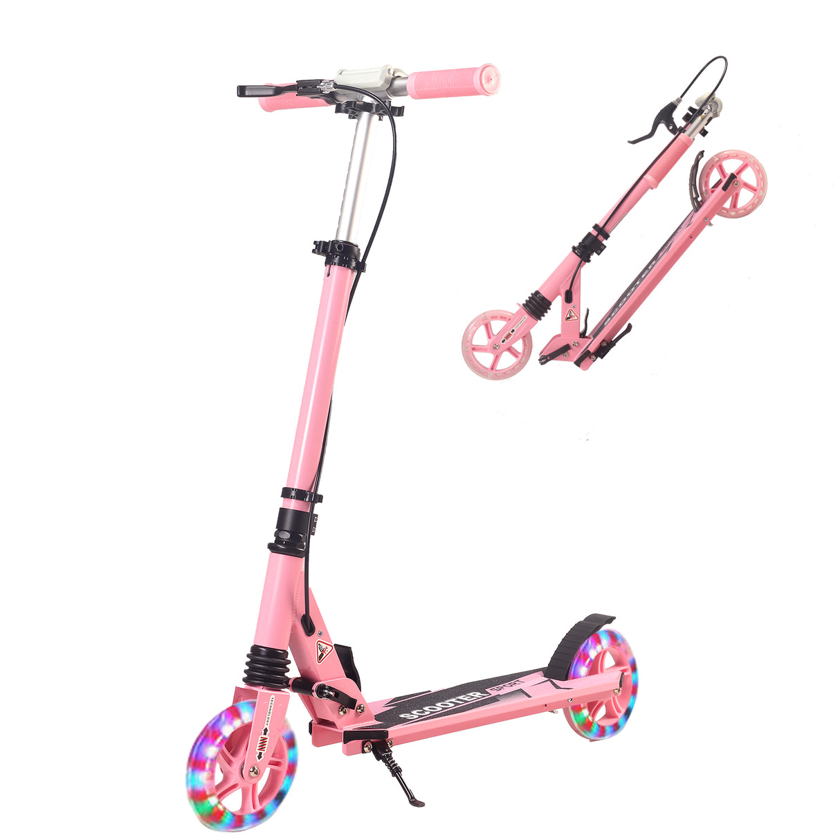 Children's Kick Scooter | Adjustable Foldable Hand Brake Flash Wheels - C145SL