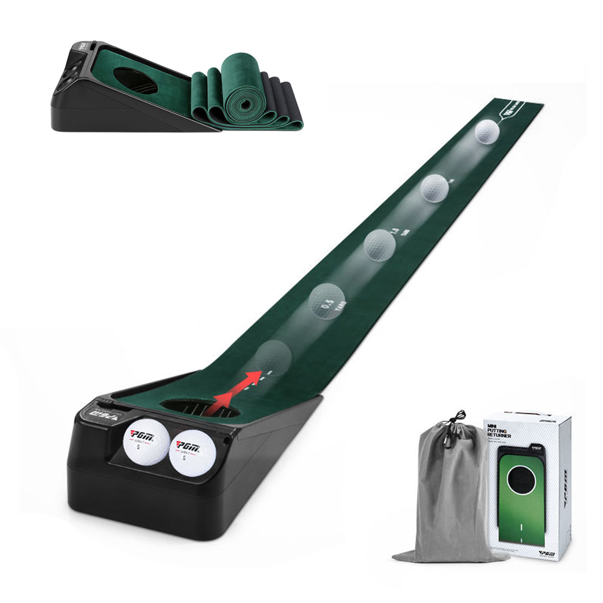 Golf Slope Putting Mat | Mini Indoor Training Aids Automatic Ball Return - TL030