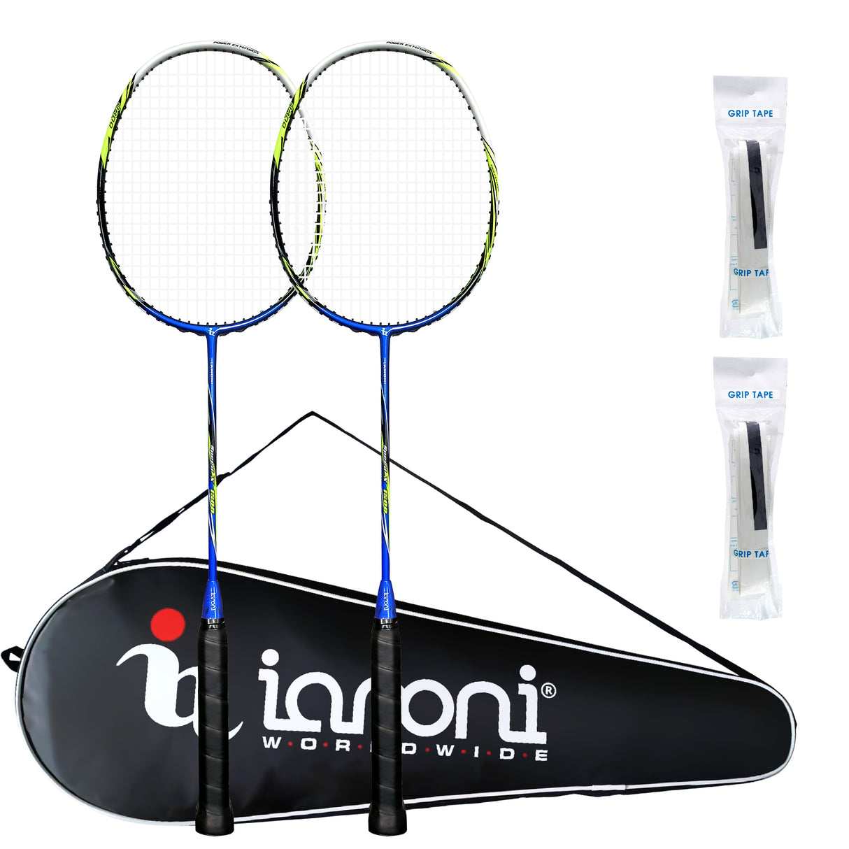 Badminton Rackets Set | Adults Carbon Pre-Strung Speed X1500