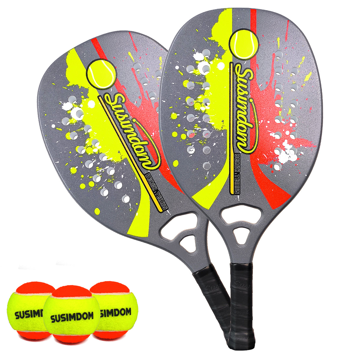 Beach Tennis Racket | Carbon Fiber Grit surface Paddle