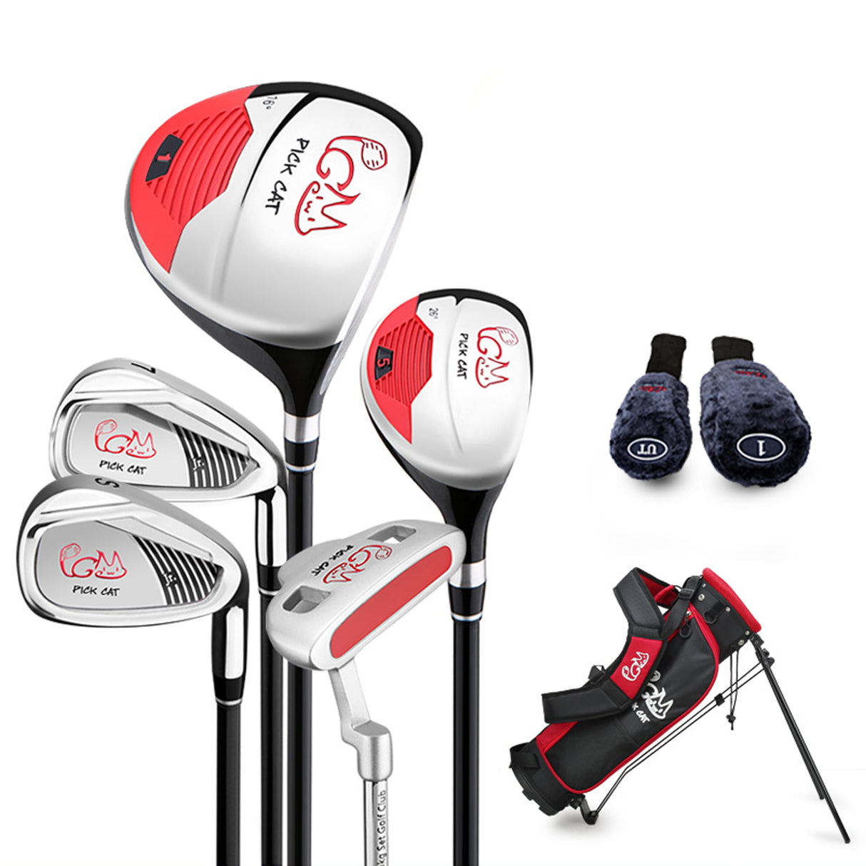 Junior Golf Club Complete Set | 5 Clubs Adjustable Right Handed - JRTG007
