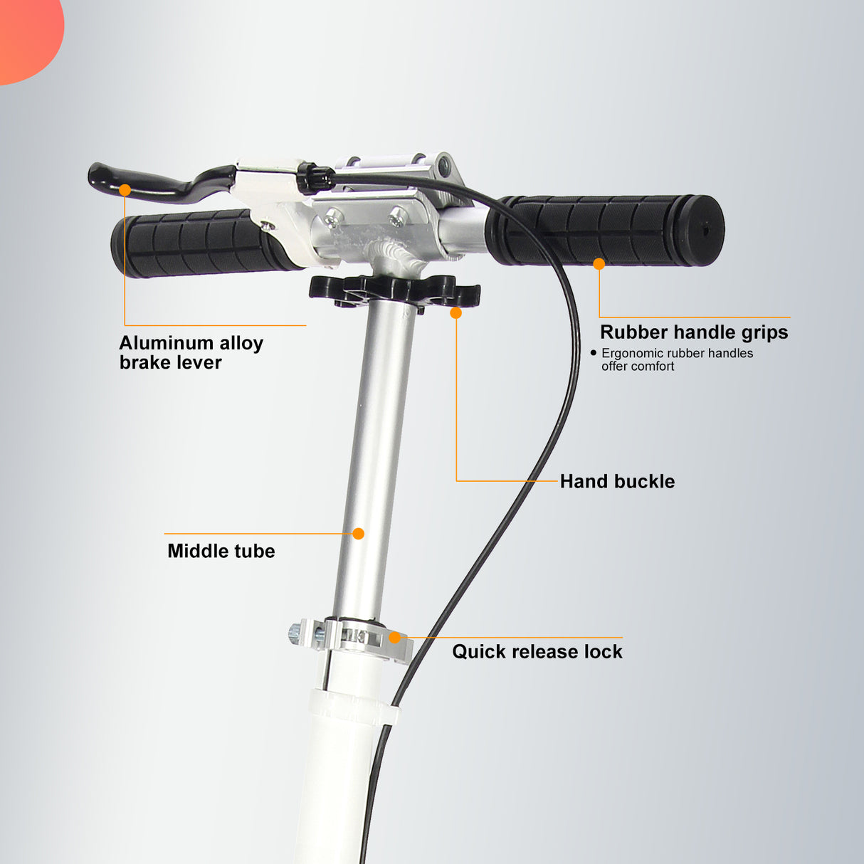 Kick Scooter | Adjustable Foldable Lightweight - A5D