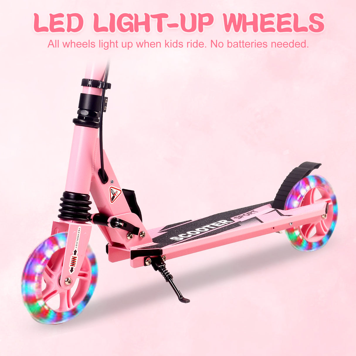 Children's Kick Scooter | Adjustable Foldable Hand Brake Flash Wheels - C145SL
