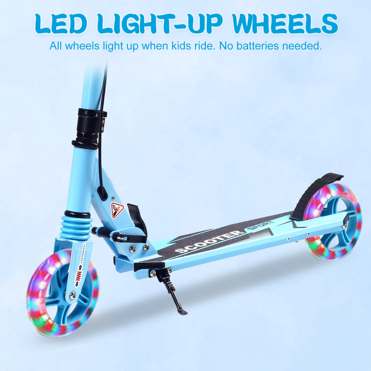 Children's Kick Scooter | Adjustable Foldable Hand Brake Flash Wheels - C145SL