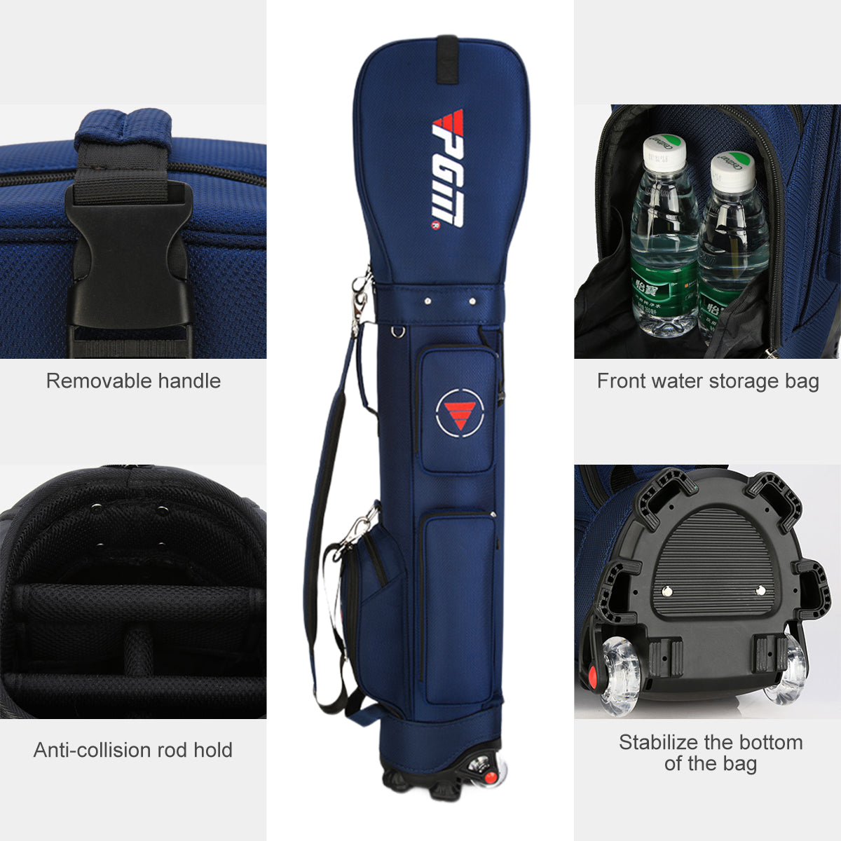 Golf Clubs Bag with Wheels | Waterproof Lightweight - QB069