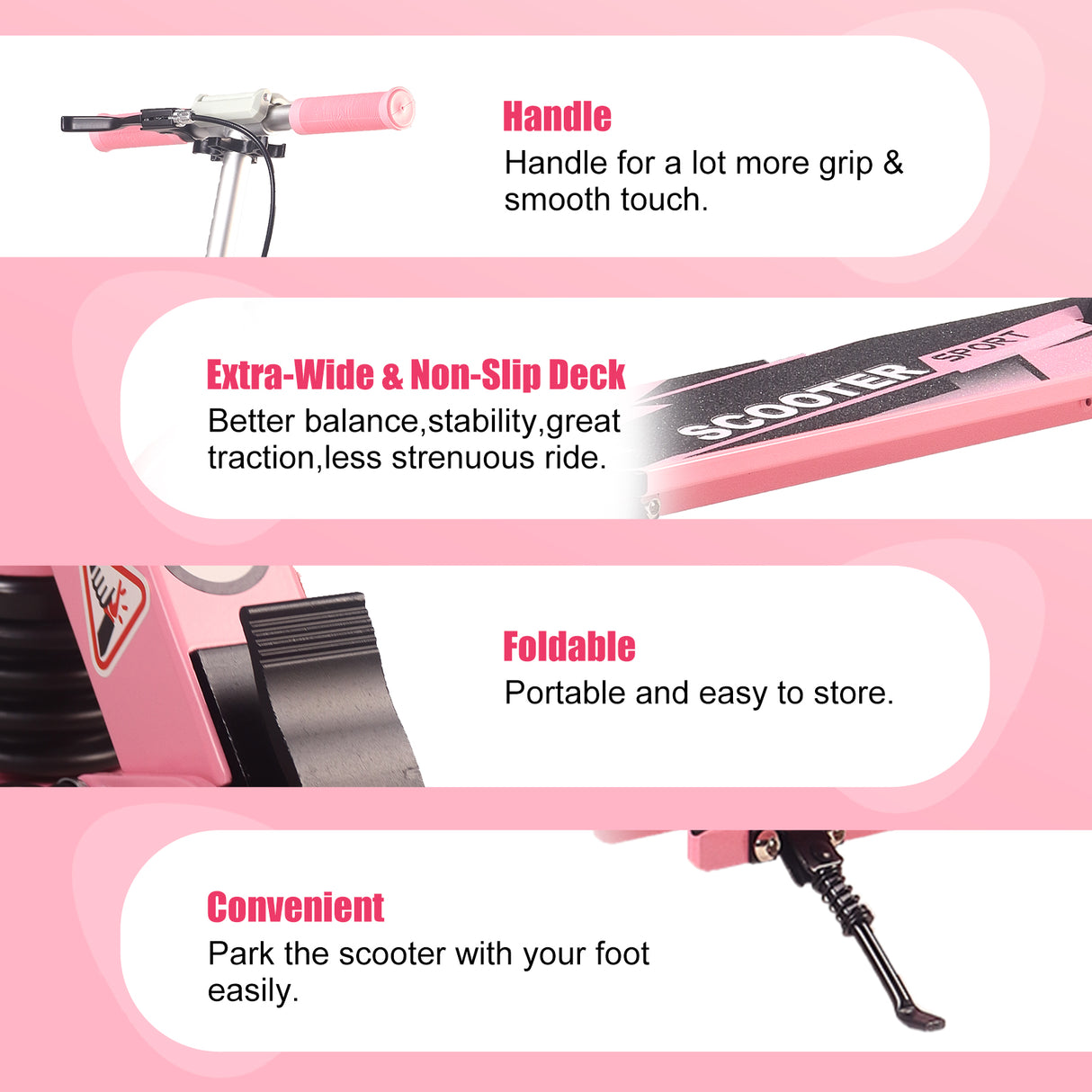 Children's Kick Scooter | Adjustable Foldable Hand Brake Flash Wheels - C145SL