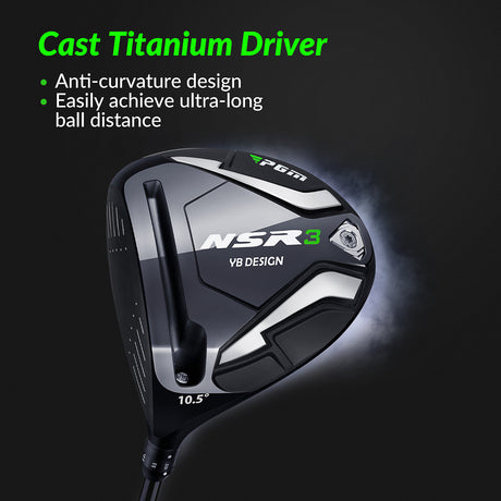 Golf Club Set 12 Clubs | Left hand Men's Adjustable Driver and Carbon Shaft - MTG033