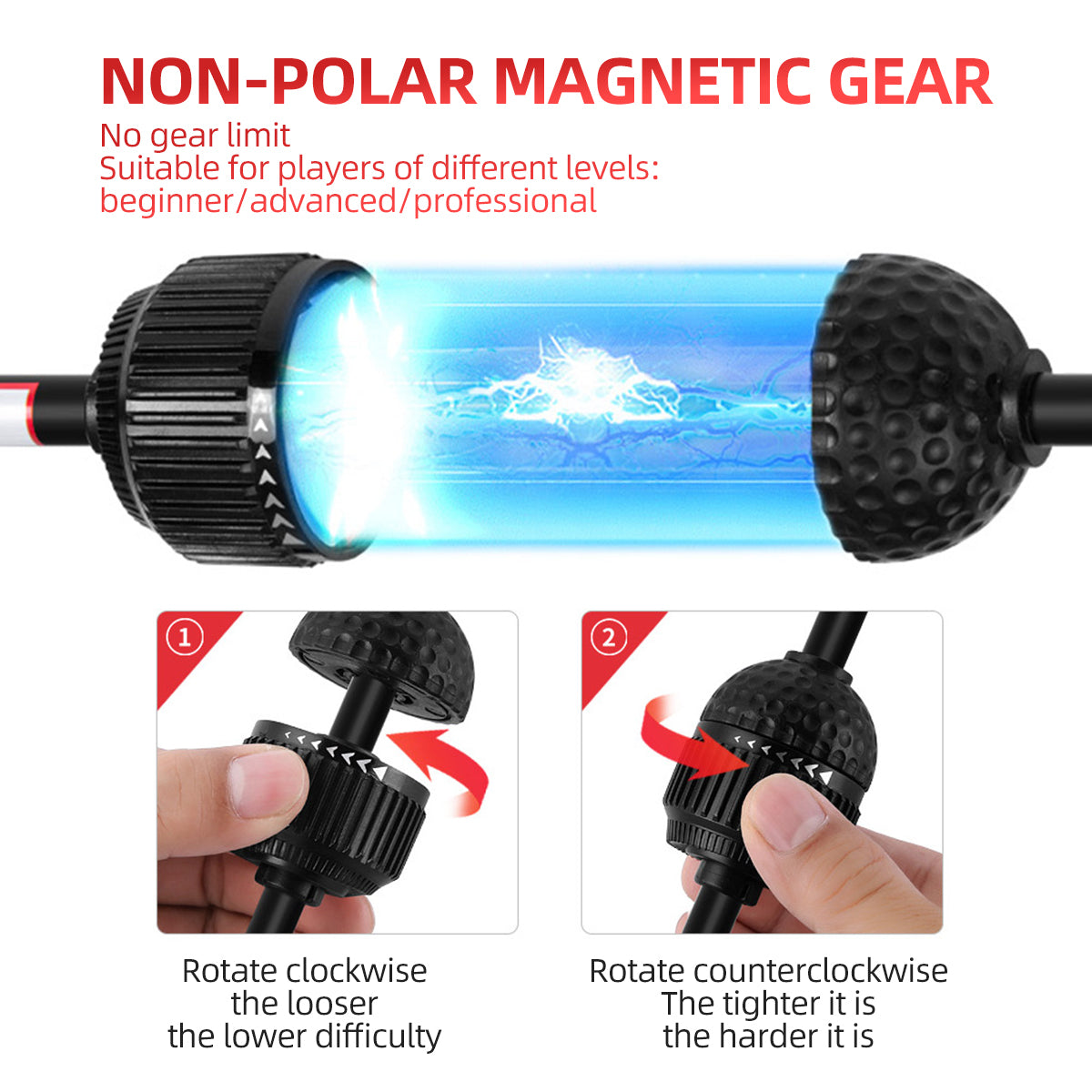 Golf Swing Training Aid | Golf Practice Stick Right Handed Adjustable - HGB016