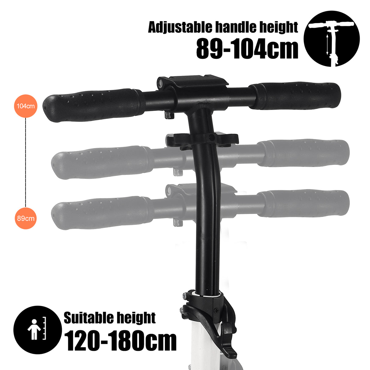 Kick Scooter with Large Wheel | Adjustable Foldable Lightweight Adult - A301