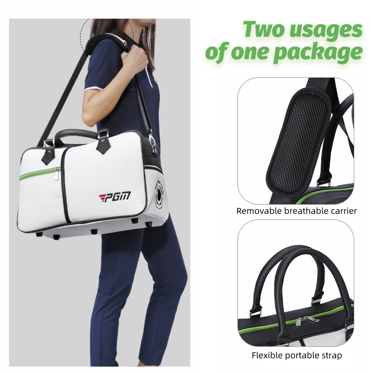 Golf Clothing Bag | Travel Handbag with Shoe Compartment Waterproof Lightweight - YWB017