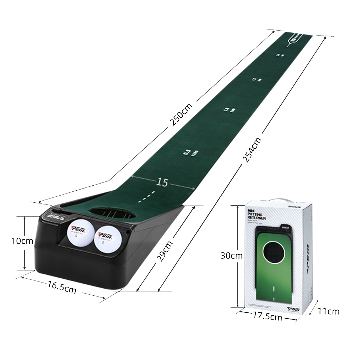 Golf Slope Putting Mat | Mini Indoor Training Aids Automatic Ball Return - TL030