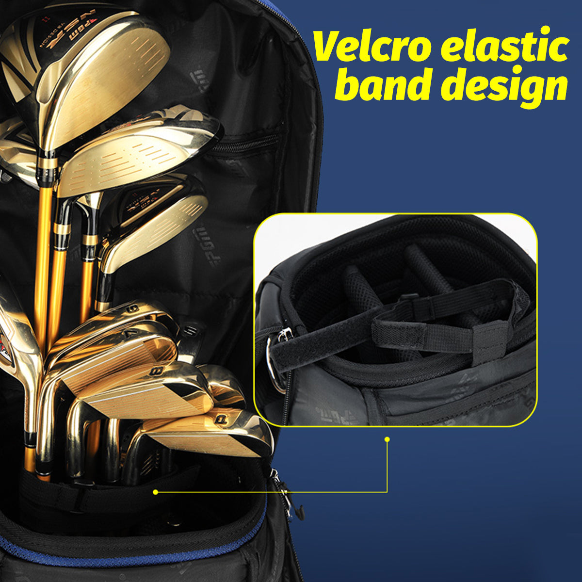 Golf Clubs Bag with Wheels | Waterproof Lightweight - QB069