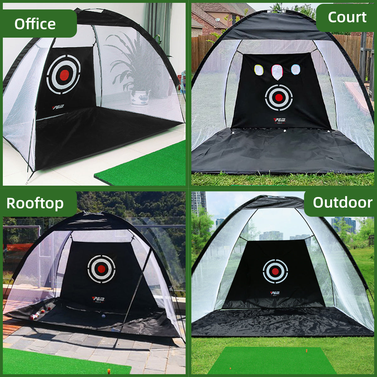 Golf Practice Net | 3M Tent with Mat for Golf Garden Swing Training - LXW013