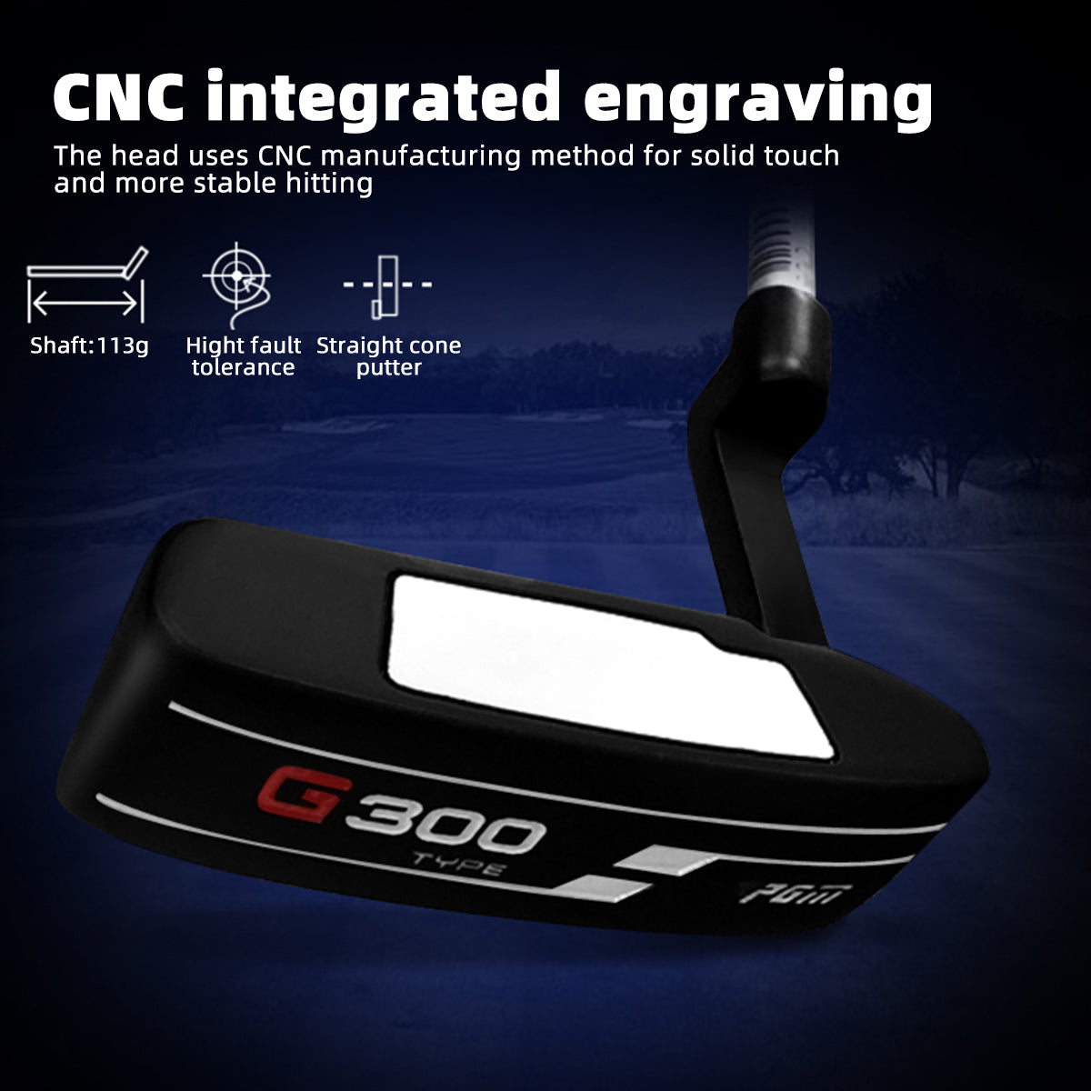 Golf Putter Club | Beginner Right Handed Stainless Steel Shaft - TUG025