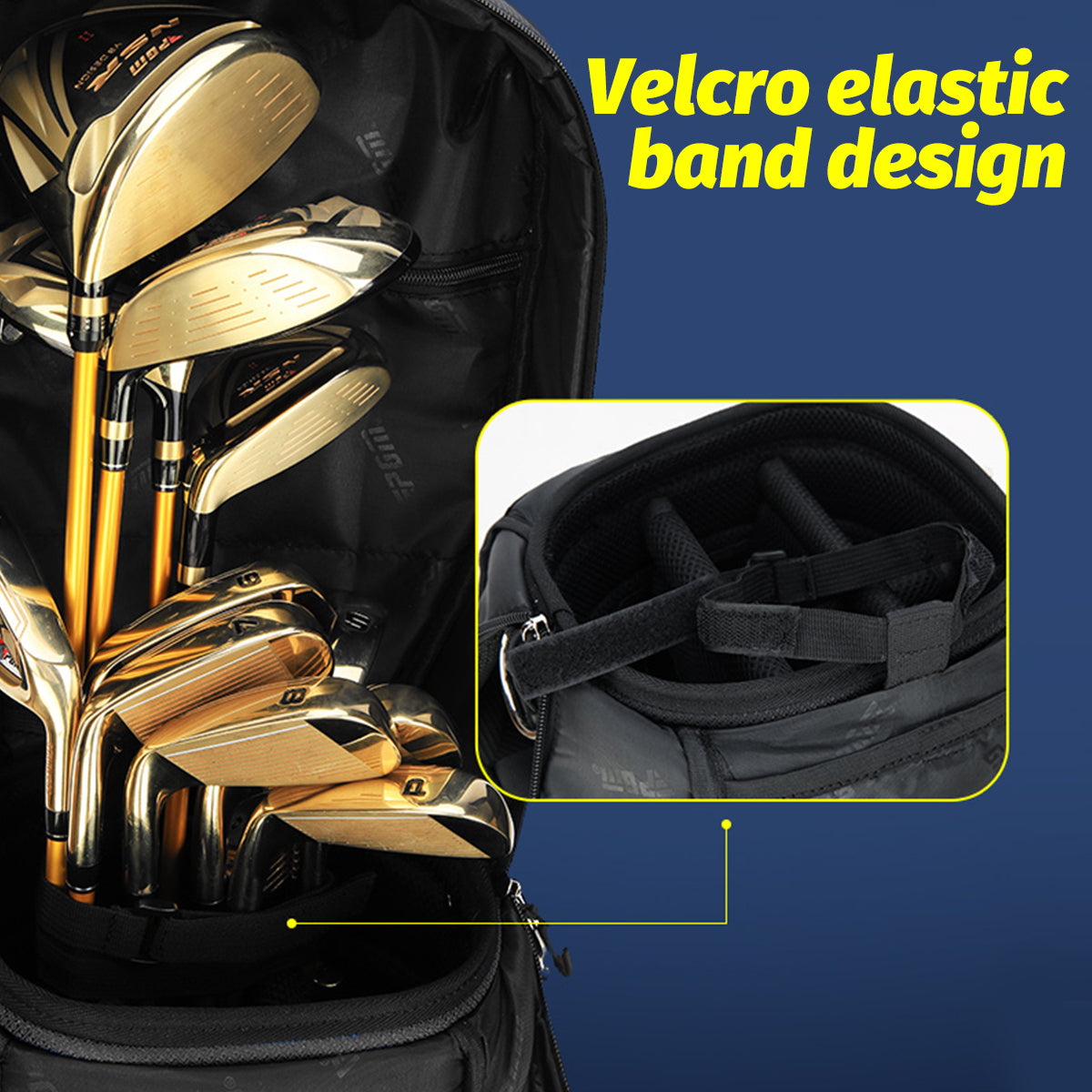 Golf Clubs Bag with Wheels | Waterproof Lightweight - QB069