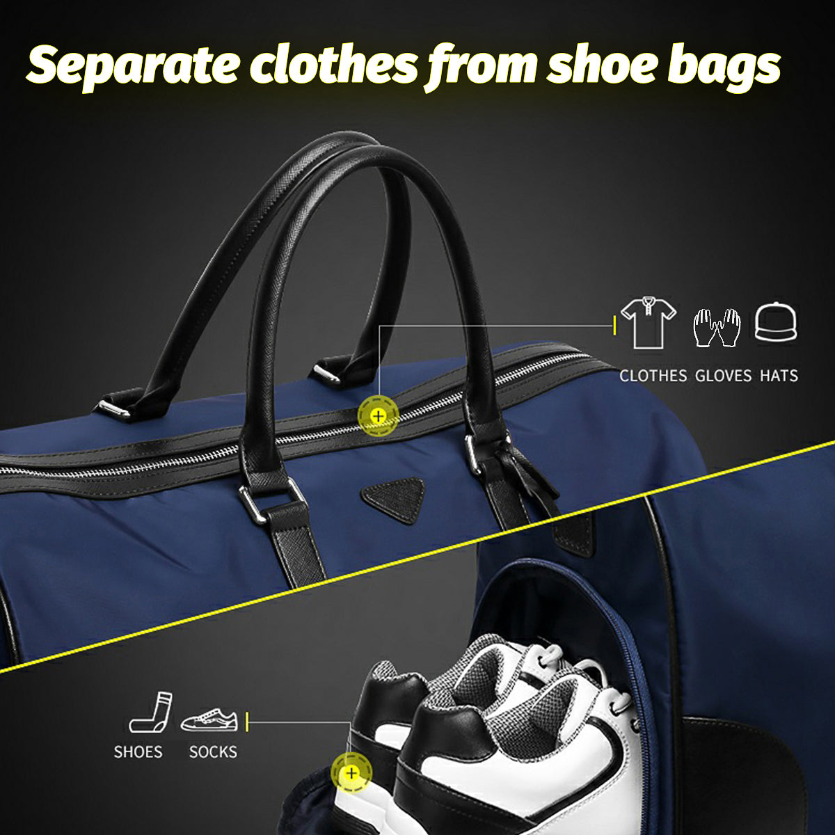 Golf Clothing Bag | Sporting Bag Travel Handbag Waterproof Polyester - YWB024