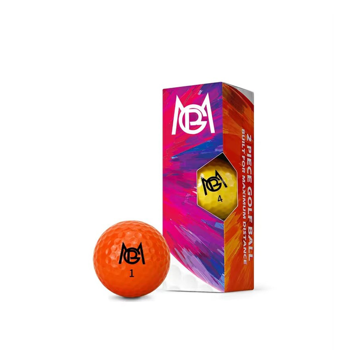 Golf Driving Range Balls | 12pcs 2 Layers Colored Practice Balls with Gift Set Box - Q029