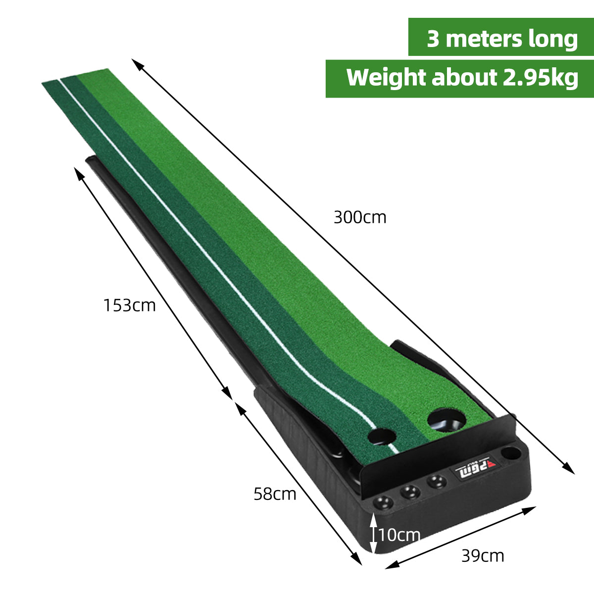 Golf Putting Mat Trainer | Mini Indoor Automatic Ball Return with a Golf Putter | TL004-46