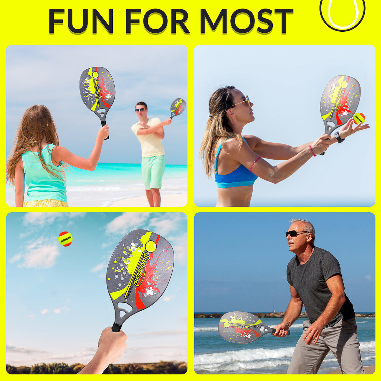 Beach Tennis Racket | Carbon Fiber Grit surface Paddle