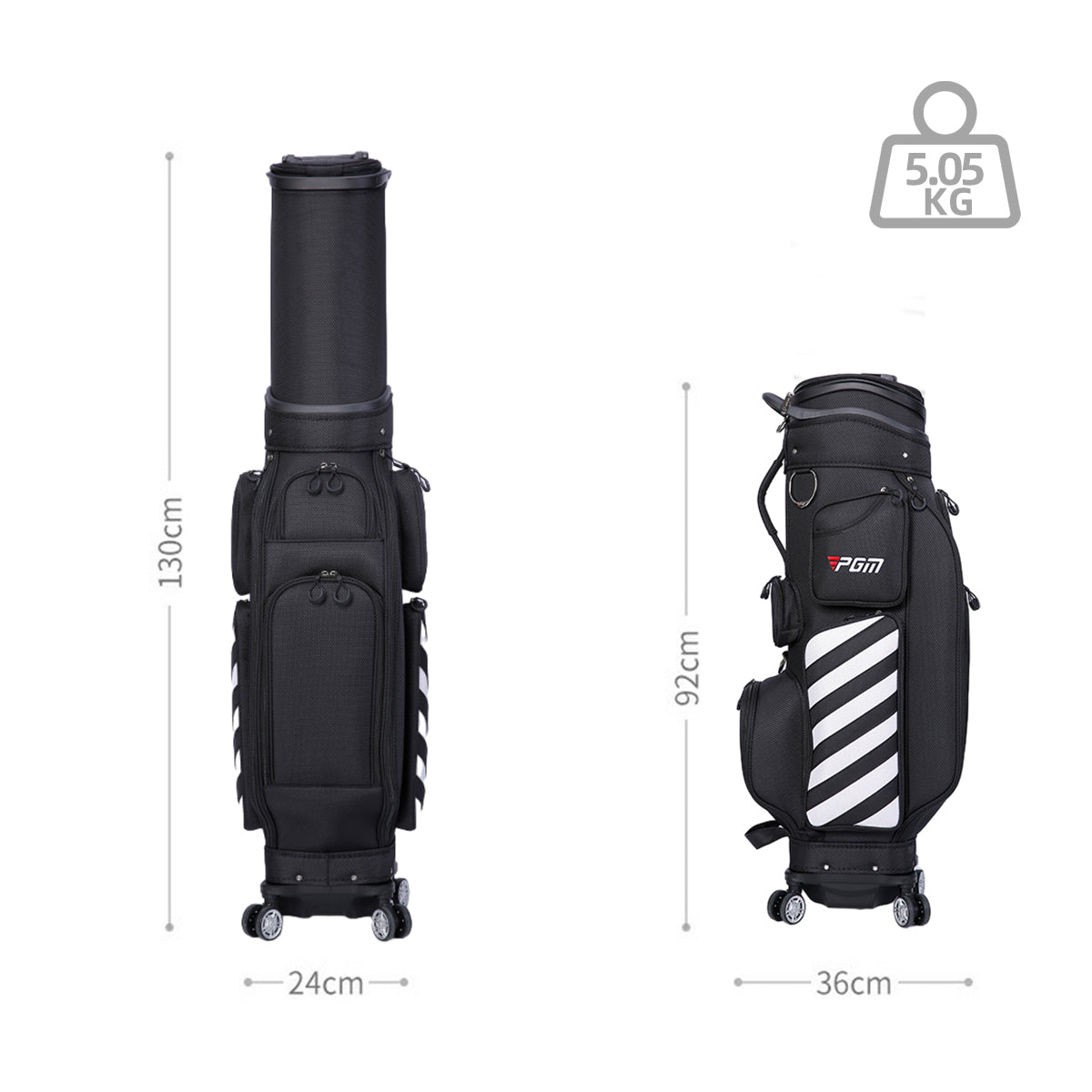 Golf Clubs Bag | Air Consignment Checked Bag Retractable Wheeled - QB041