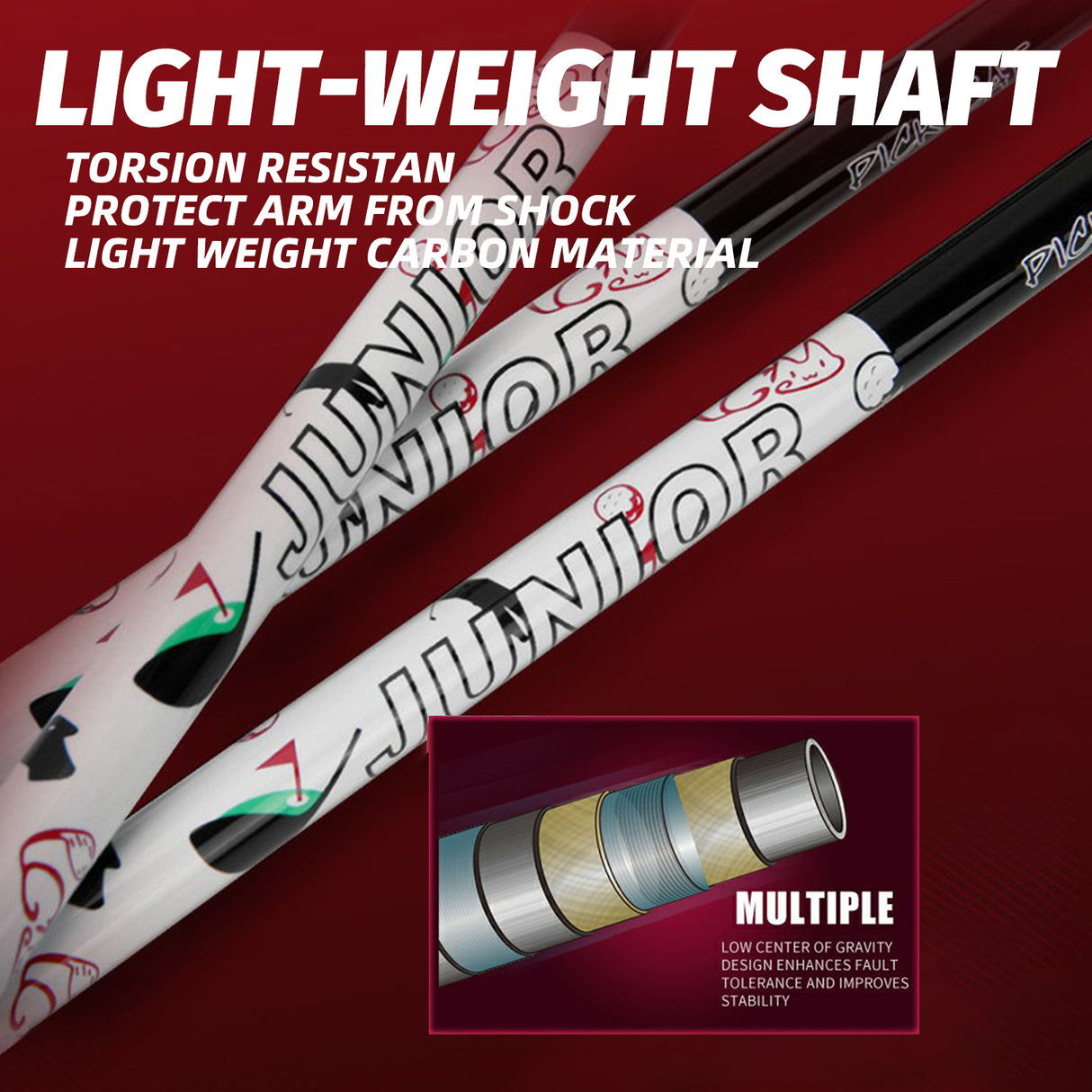 Junior Golf Club Complete Set | 5 Clubs Adjustable Right Handed - JRTG007