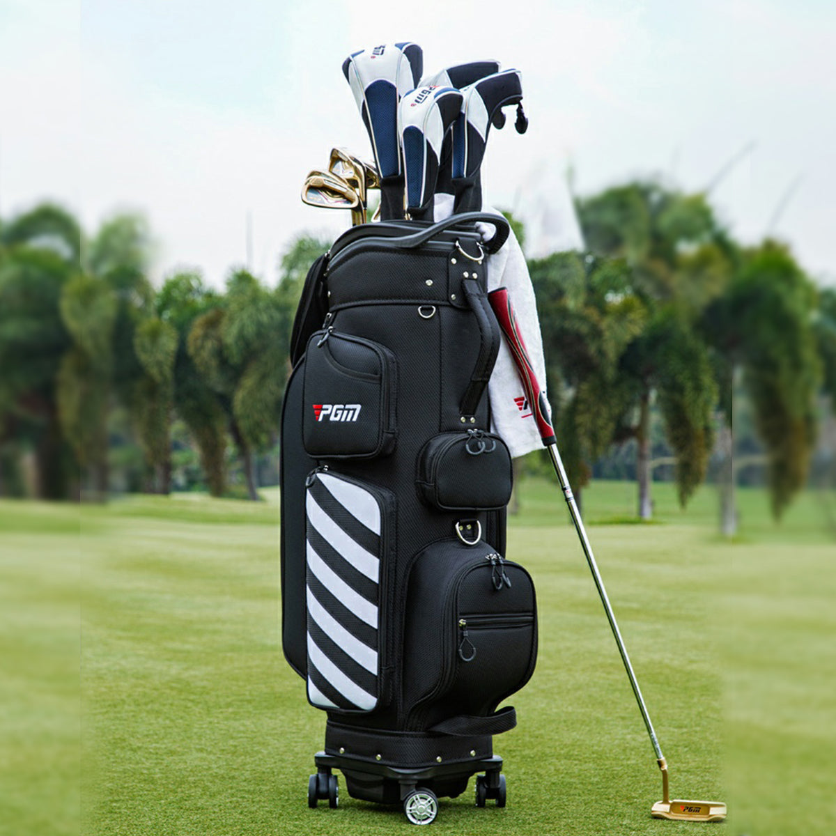 Golf Clubs Bag | Air Consignment Checked Bag Retractable Wheeled - QB041