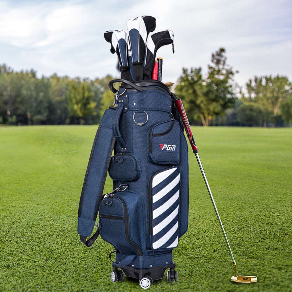 Golf Clubs Bag | Air Consignment Checked Bag Retractable Wheeled - QB041