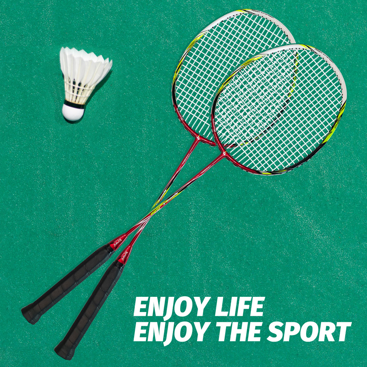 Badminton Rackets Set | Adults Carbon Pre-Strung Speed X1500