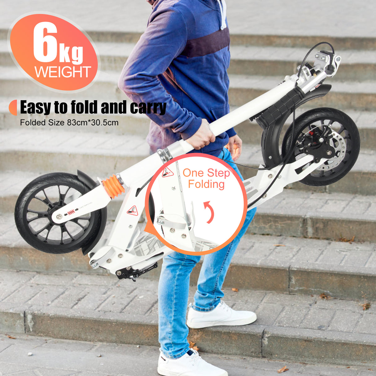 Kick Scooter | Adjustable Foldable Lightweight - A5D