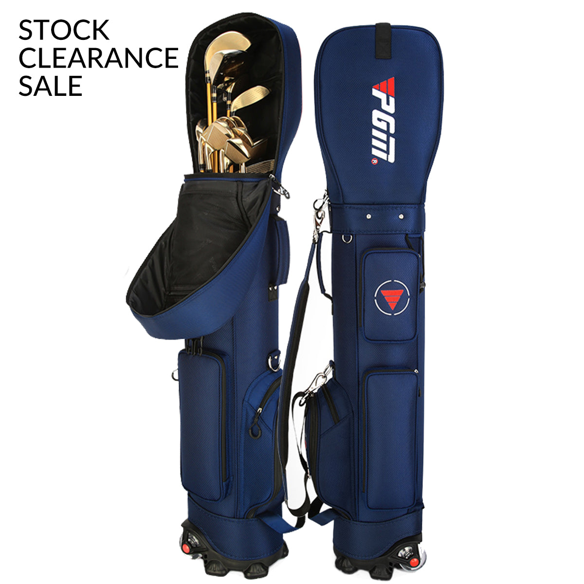 Golf Clubs Bag with Wheels | Waterproof Lightweight - QB069