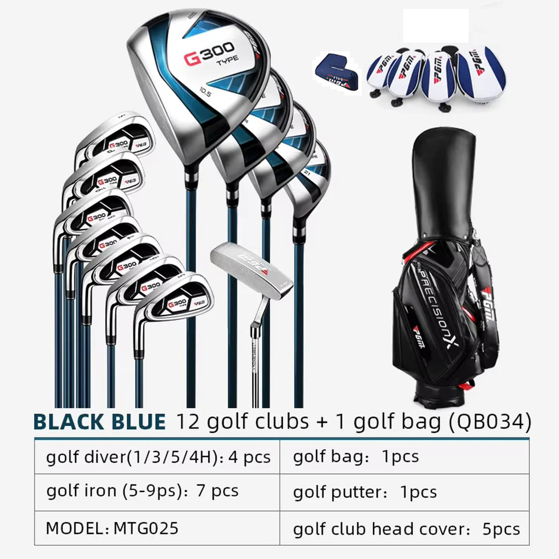 Left Handed Golf Clubs Sets Mens Graphite Branded 12 Clubs Golf Clubs-PGM MTG025