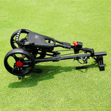 PGM QC006 Multifunctional 3-Wheel Golf Push Cart with Adjustable Handle and Umbrella Holder