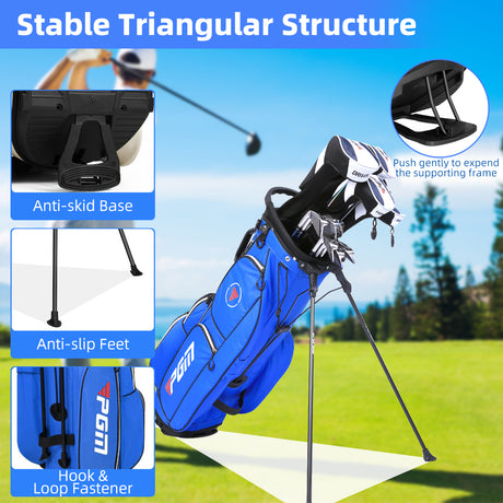 Golf Clubs Bag | Stand Golf Bag with Bracket Ultralight Waterproof - QB119